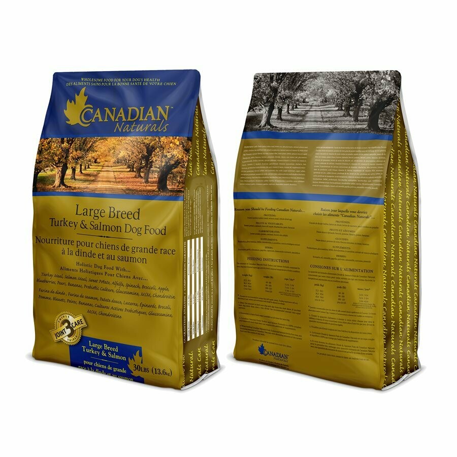 Canadian Naturals Dog Food Large Breed Turkey & Salmon 13.6kg