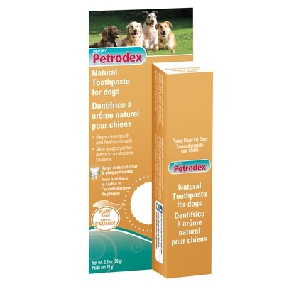 Sentry Petrodex Natural Toothpaste for Dogs Peanut Flavour 70g