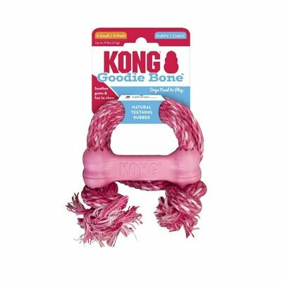 Kong Puppy Goodie Bone with Rope XS
