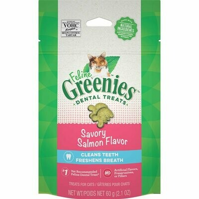 Greenies Dental Cat Treats Savory Salmon, Size: 60g