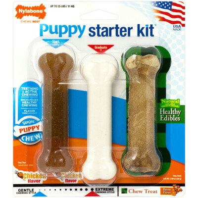 Nylabone Puppy Starter Kit Regular 3pk