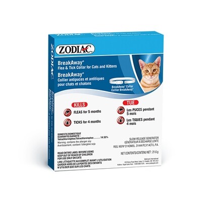 Zodiac Breakaway Flea & Tick Collar for Cats & Kittens
