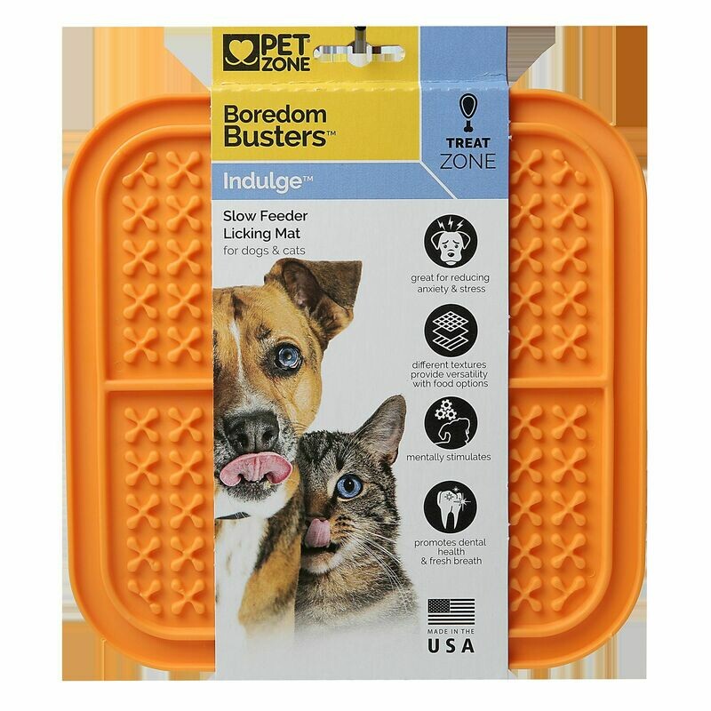 Pet Zone Boredom Busters Indulge Slow Feeder Licking Mat  11 x 12.25"