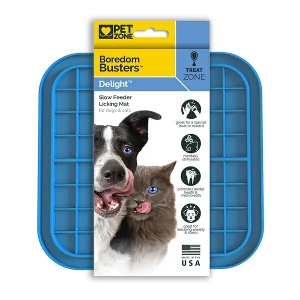 Pet Zone Boredom Busters Slow Feeder Licking Mat  8 x 8"