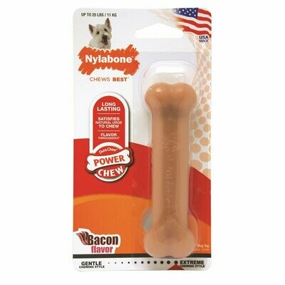 Nylabone Power Chew Durable Dog Chew Toy Bacon