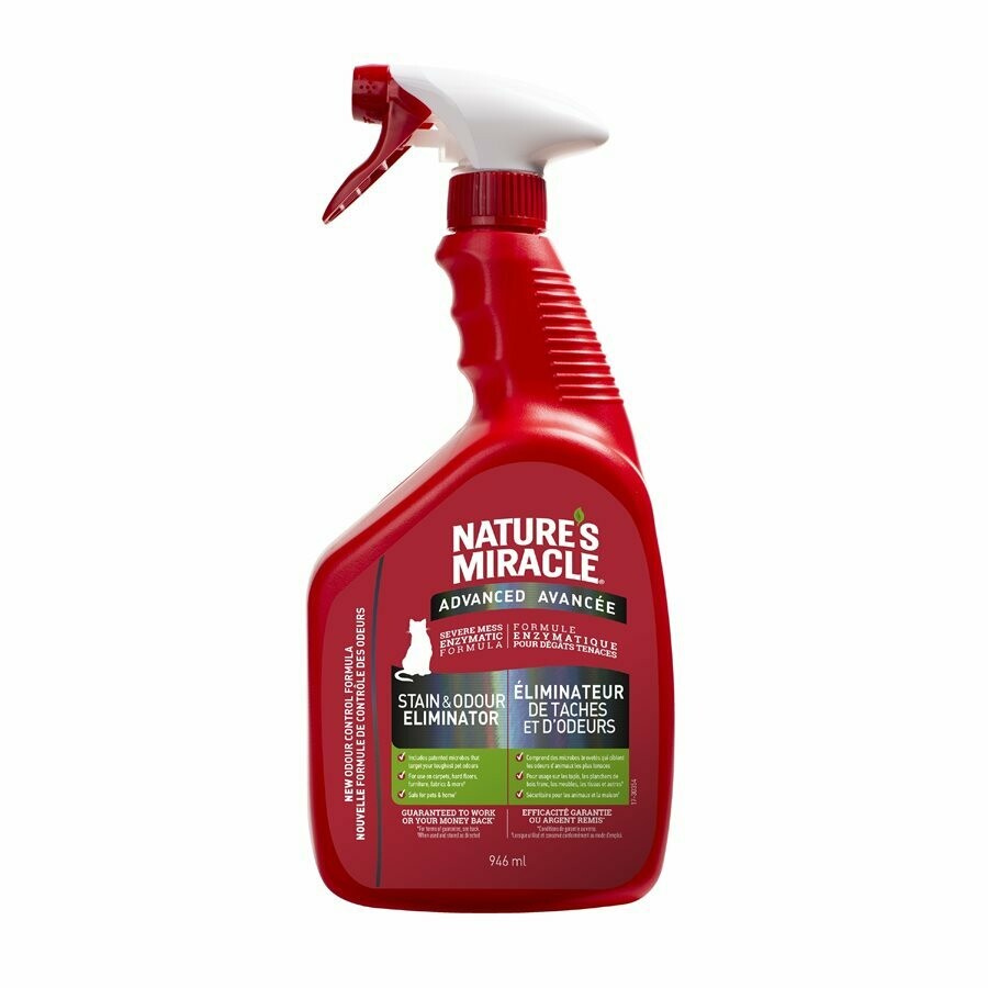 Nature's Miracle Advanced Stain & Odour Remover Spray for Cats 946ml