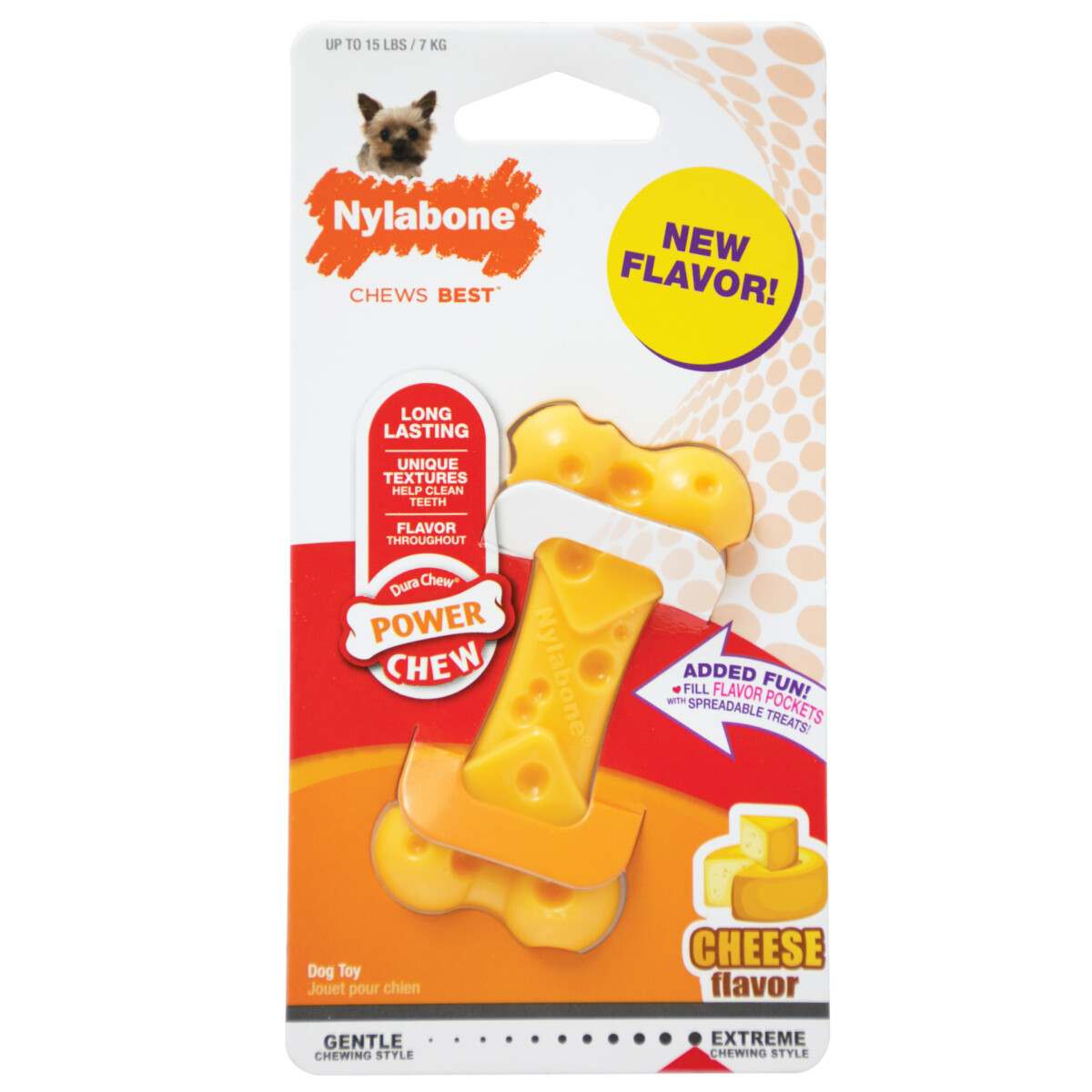 Nylabone Power Chew Cheese Bone, Size: Wolf (up to 35lbs)