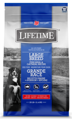 Lifetime Dog Food Large Breed Fish & Oatmeal 11.4kg