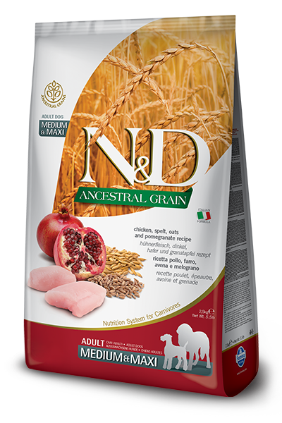 Farmina N&D Ancestral Grain Dog Food Chicken & Pomegranate Adult Medium/Maxi