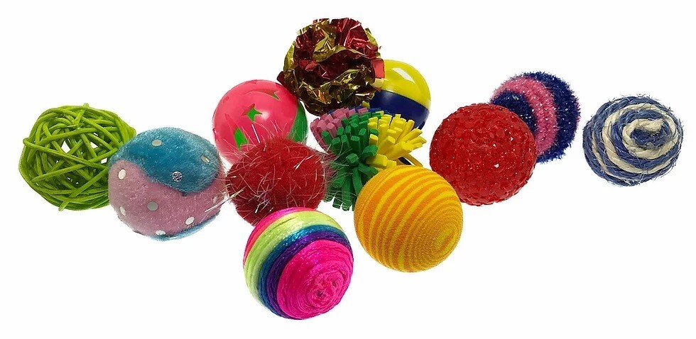 Petsport Kitty Fun Balls 4pk