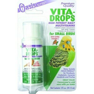 Oasis Vita Drops for Small Birds 59ml