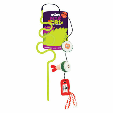 Mad Cat Cat Toy Wacky Wand Sushi Swatter