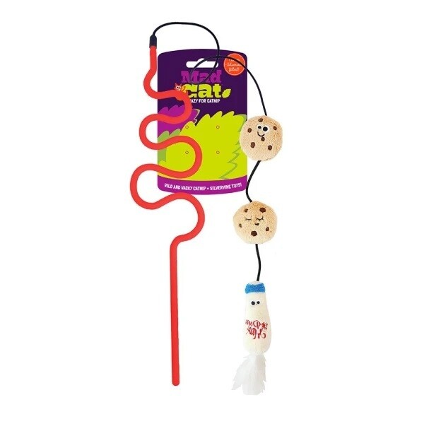Mad Cat Cat Toy Wacky Wand Milk n' Cookies