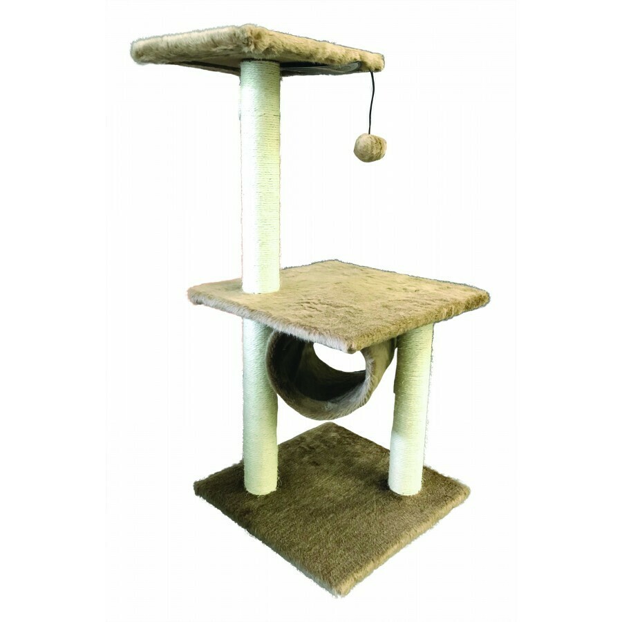 Burgham Scratch Post 2 Level Sisal 16 x 16 x 34"