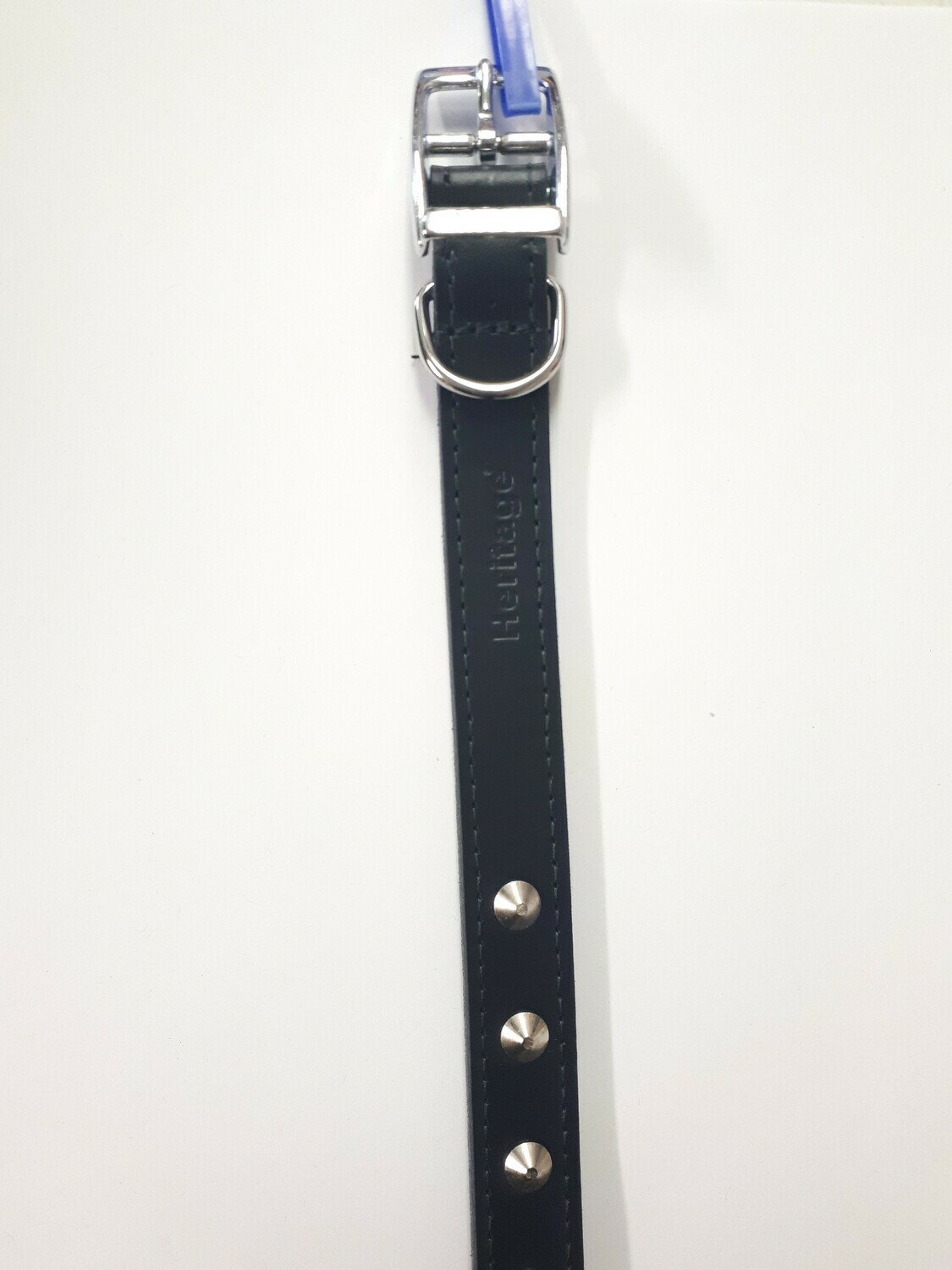Ancol Studded Leather Collar Black