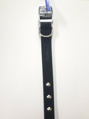 Ancol Studded Leather Collar Black