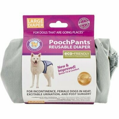 Pooch Pad PoochPants Washable Diaper Grey