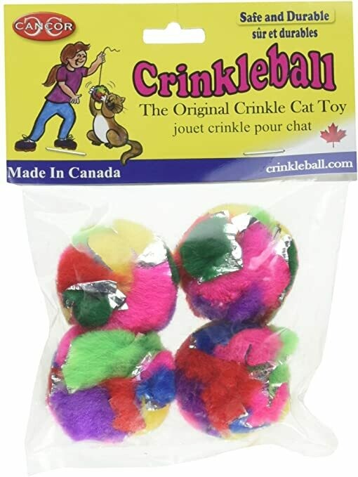 CanCor Mini Crinkle Ball 4pk