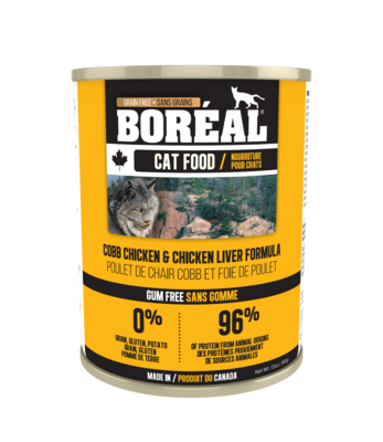 Boreal Cat Food Canned Cobb Chicken & Chicken Liver 369g (12pk)