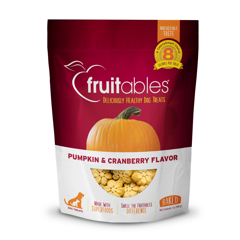 Fruitables Pumpkin & Cranberry Flavour Dog Treats 198g
