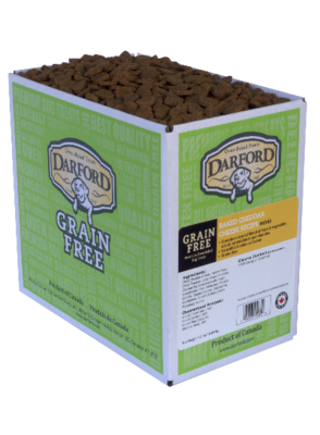 Darford Grain-Free Baked Cheddar Cheese Minis Dog Treats Bulk 454g Bags