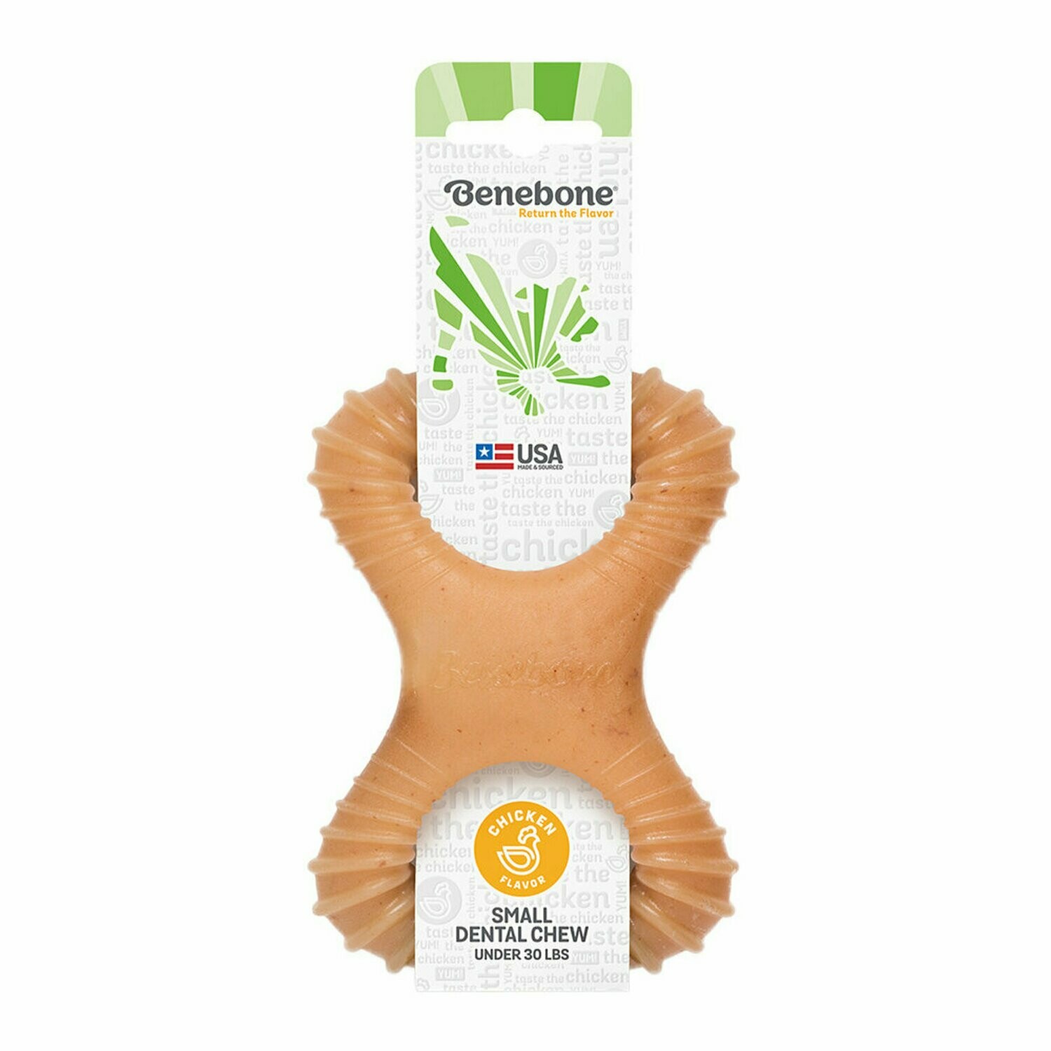 Benebone Rocking Dental Dog Toy, Size: S <30lbs, Flavour: Chicken