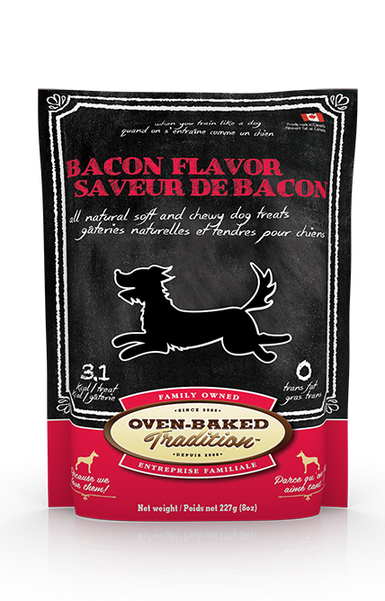 Oven-Baked Tradition Soft & Chewy Dog Treats Bacon 227g