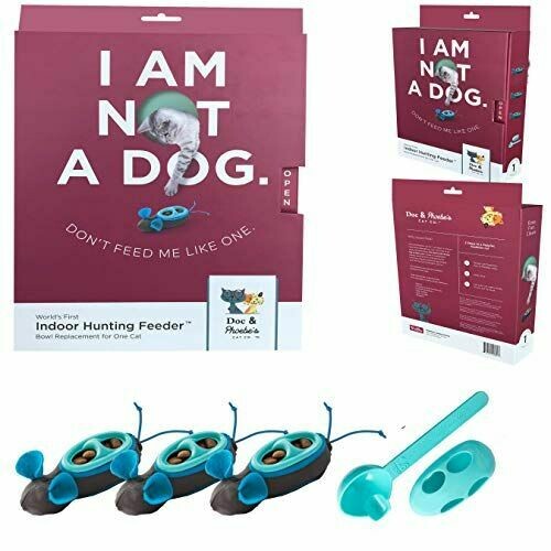 Doc & Pheobe's Indoor Hunting Cat Feeder 3 Mouse Kit
