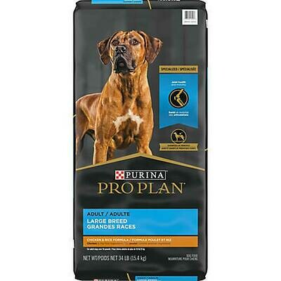 Purina Pro Plan Dog Food Large Breed Adult Chicken & Rice 15.4kg