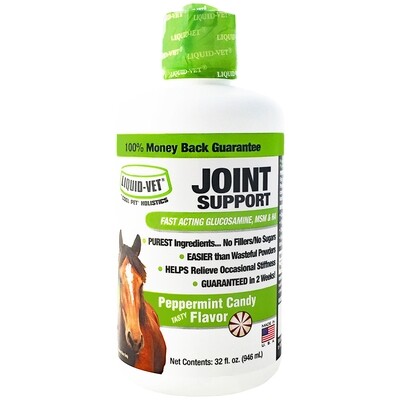 Liquid-Vet Equine Hock & Joint Support Liquid Peppermint Candy 946ml