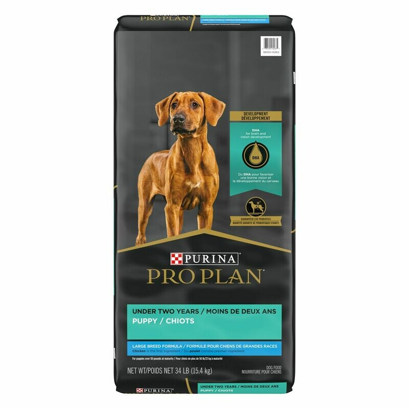 Purina Pro Plan Dog Food Large Breed Puppy Chicken & Rice 15.4kg