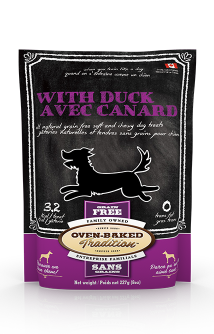 Oven-Baked Tradition Soft & Chewy Dog Treats Grain-Free Duck 227g
