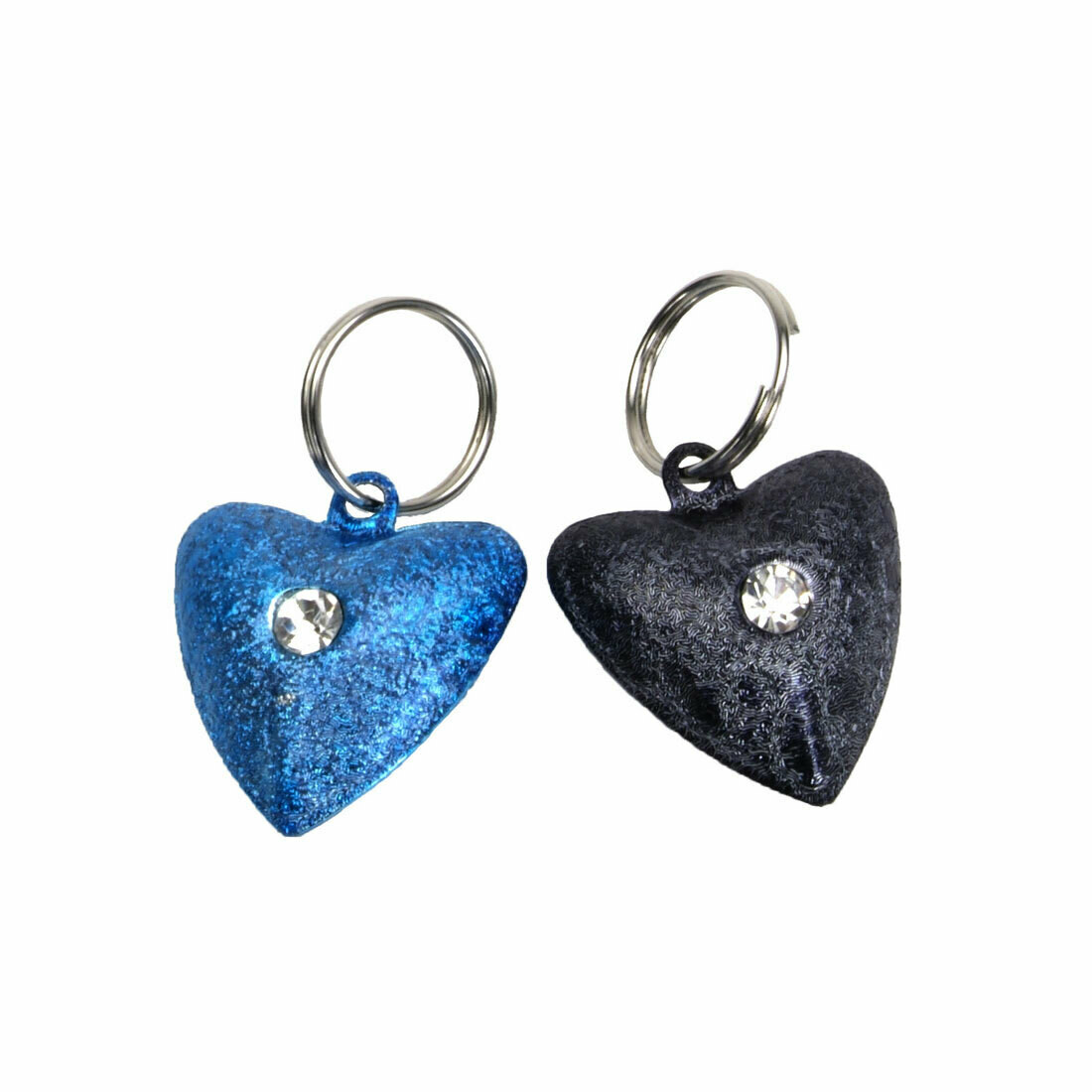 Coastal Frosted Designer Cat Bells, Style: Heart Shape Male Tones
