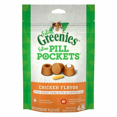 Greenies Pill Pockets Cat Chicken Flavour 45g