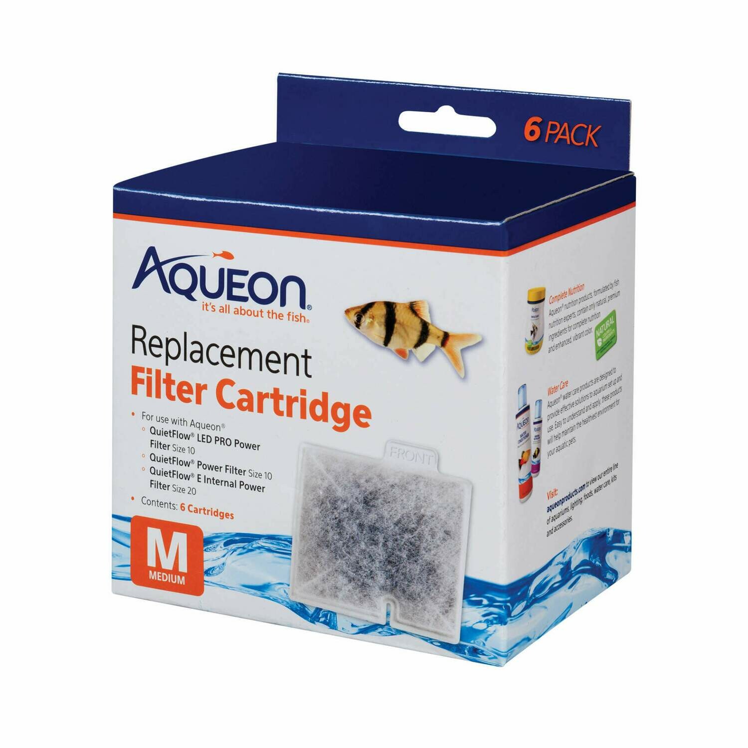 Aqueon Replacement Filter Cartridges, Size: M 6pk