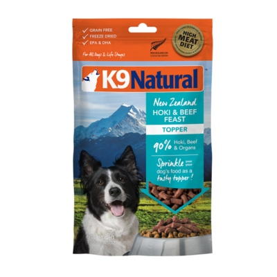 K9Natural Hoki & Beef Feast Freeze Dried Topper 100g K9Natural Hoki & Beef Feast Freeze Dried Topper 100g