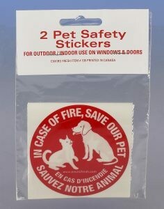 Enviro Fresh In Case of Fire Pet Safety Window Sticker
