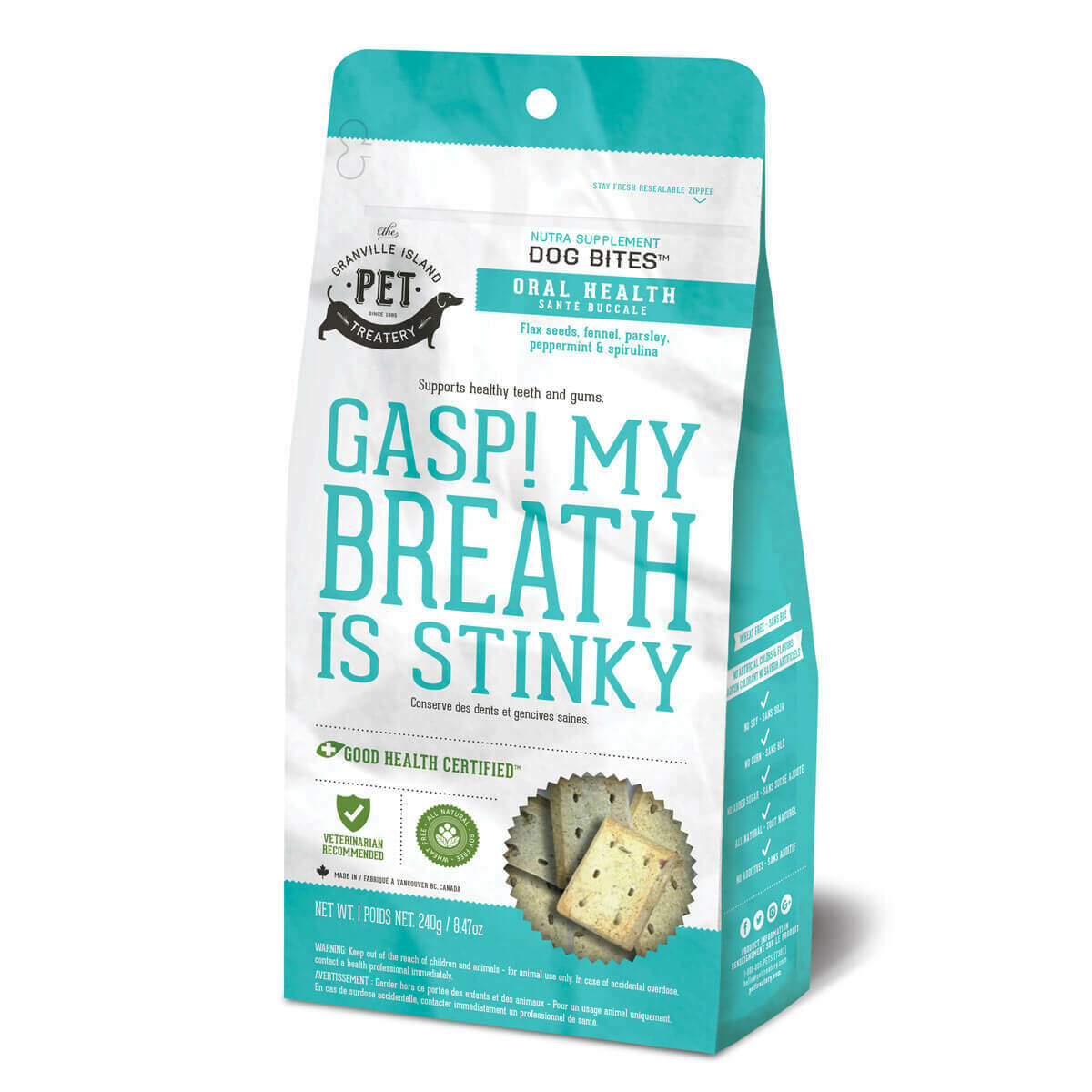 The Granville Island Pet Treatery Gasp! My Breath is Stinky 240g