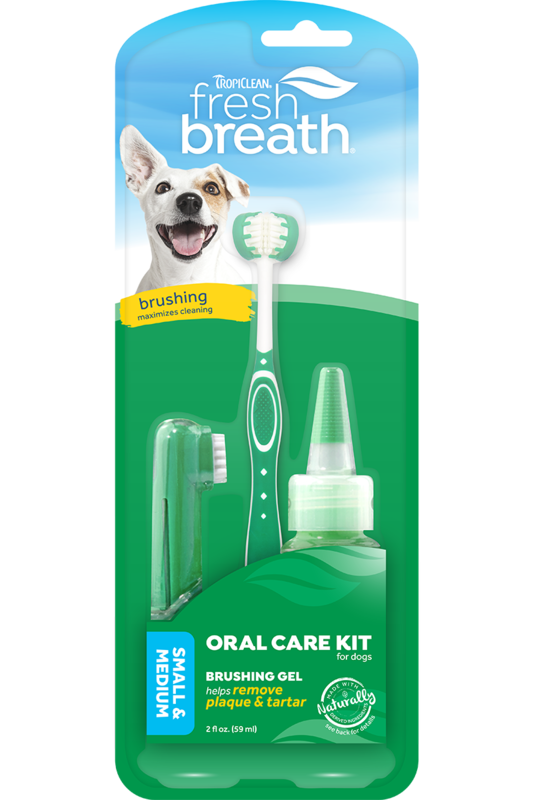 TropiClean Fresh Breath Oral Care Kit for Small & Medium Dogs