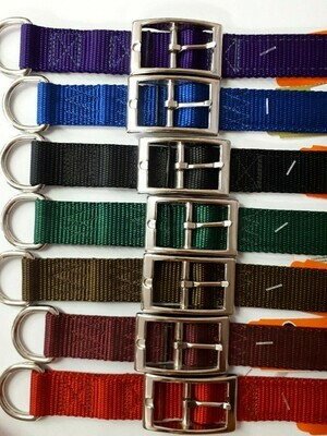 AK-9 Double Layer D-End Buckle Dog Collar