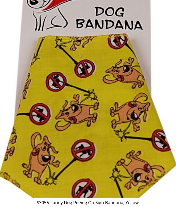 Bandanas Unlimited Funny Dog Peeing on Sign Bandana