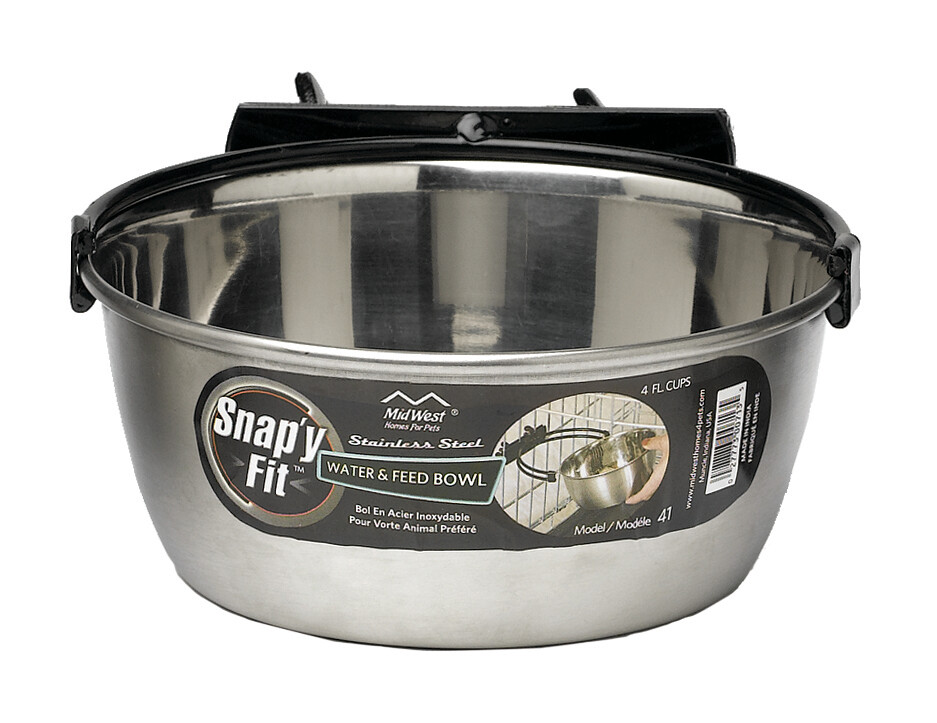 MidWest Snap'y Fit Pet Water & Feed Bowl 946ml