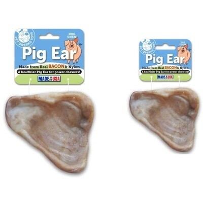 Pet Qwerks Bacon Nylon Pig Ear Dog Chews