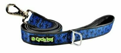 Cycle Dog Leash 1" x 6', Pattern: Blue Tri-Style