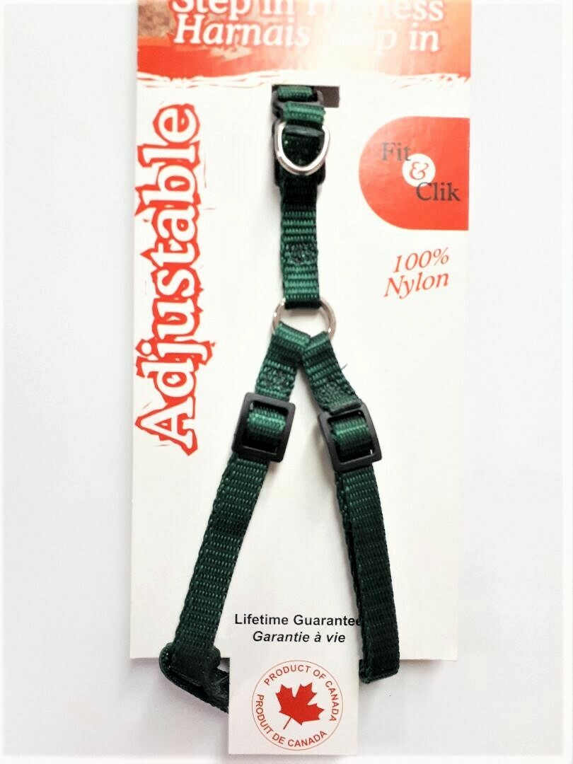 AK-9 Adjustable Step-in Harness, Size/Colour: 3/8 x 10-15" Green
