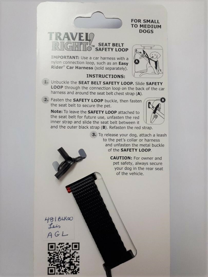 Coastal Travel Right Seat Belt Safety Loop E Store Peninsula