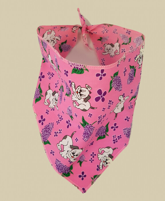 Bandanas Unlimited Spring Doggie Pink Bandana