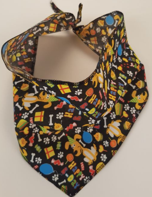 Bandanas Unlimited Happy Birthday Bandana Black