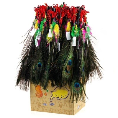 WonPet Long Feather Cat Wand Teaser WonPet Long Feather Cat Wand Teaser