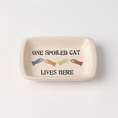 Petrageous One Spoiled Cat Lives Here Dish 5.0"